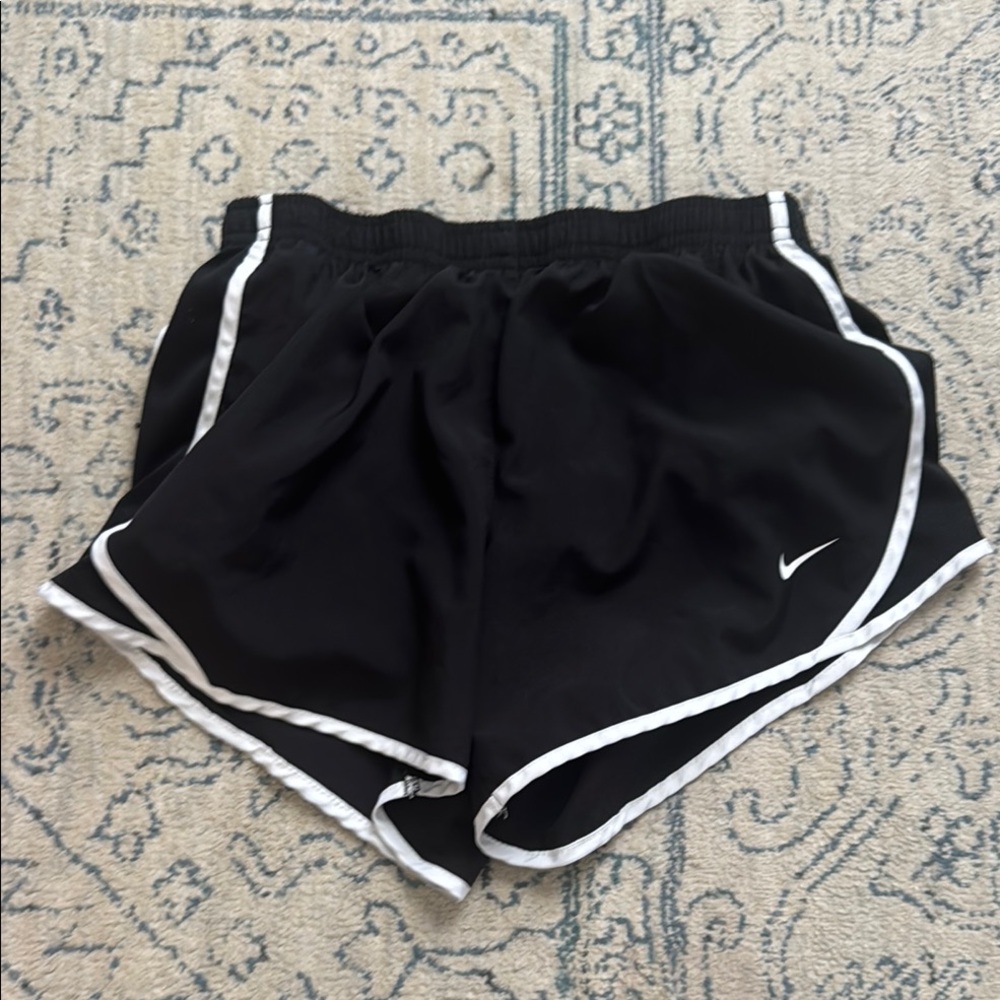 Nike Black and White Athletic Shorts with DRI-FIT